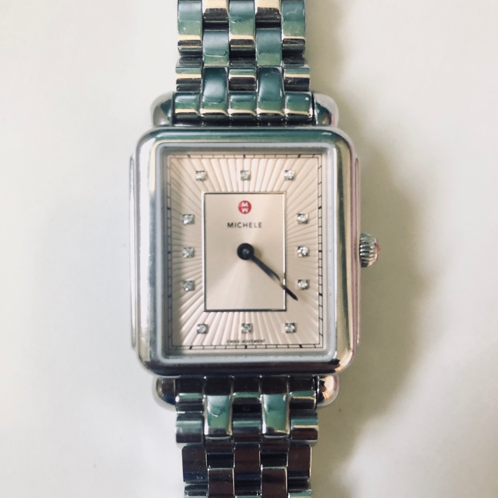 Michele silver watch
